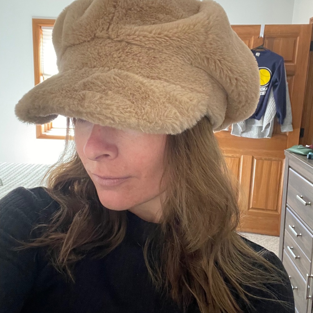 90s disco costume fur poof hat party hat